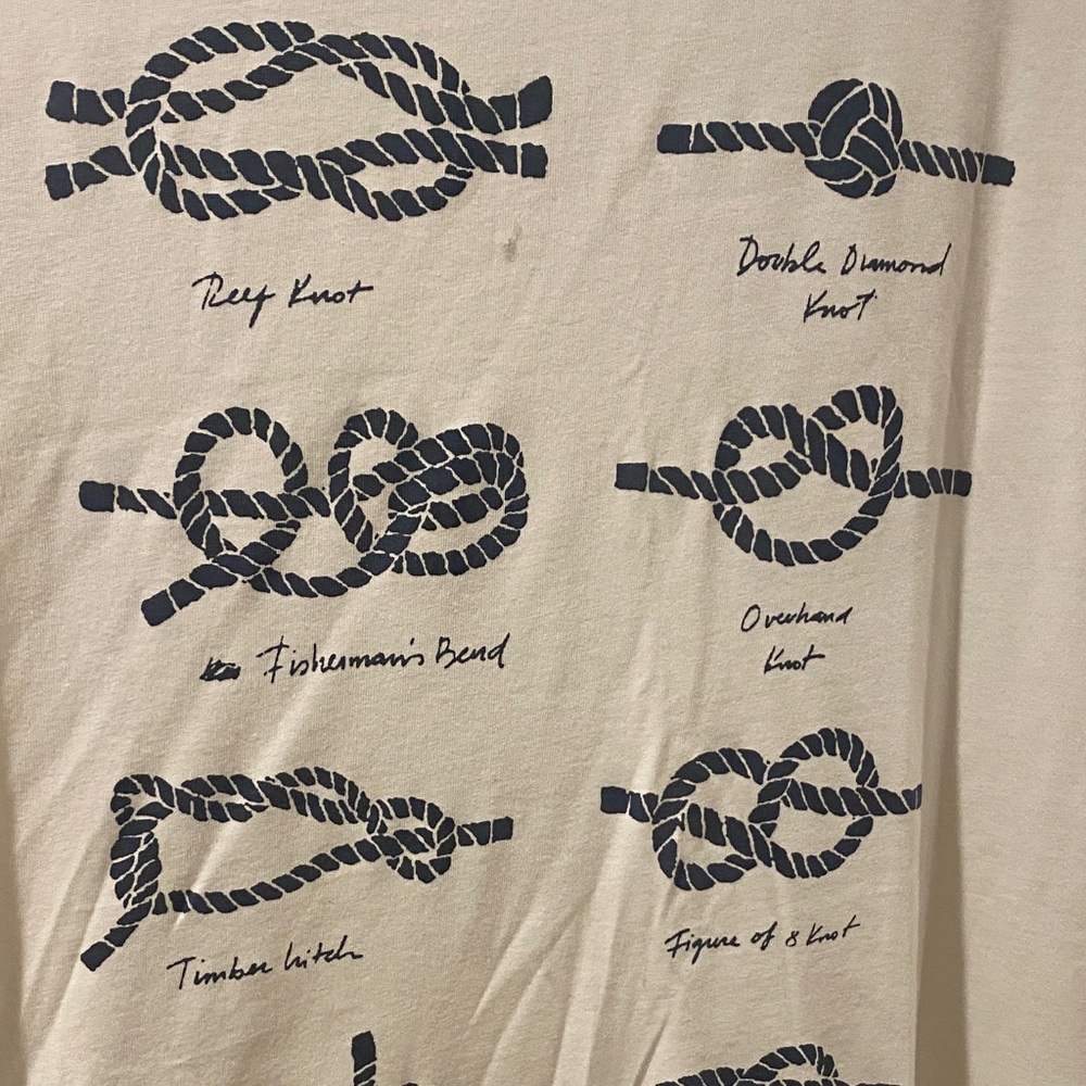 J. Crew Off-White Nautical Graphic Tee - Picture 3 of 3